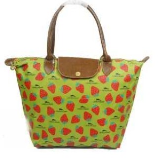 Sacs A Main Longchamp soldes pas cher Pliage Fraise Vert